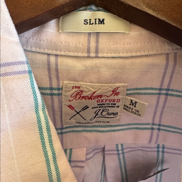 J. Crew Men’s Size Medium Pastel Light Pink Preppy Dress Shirt Long Button Up - Picture 3 of 6